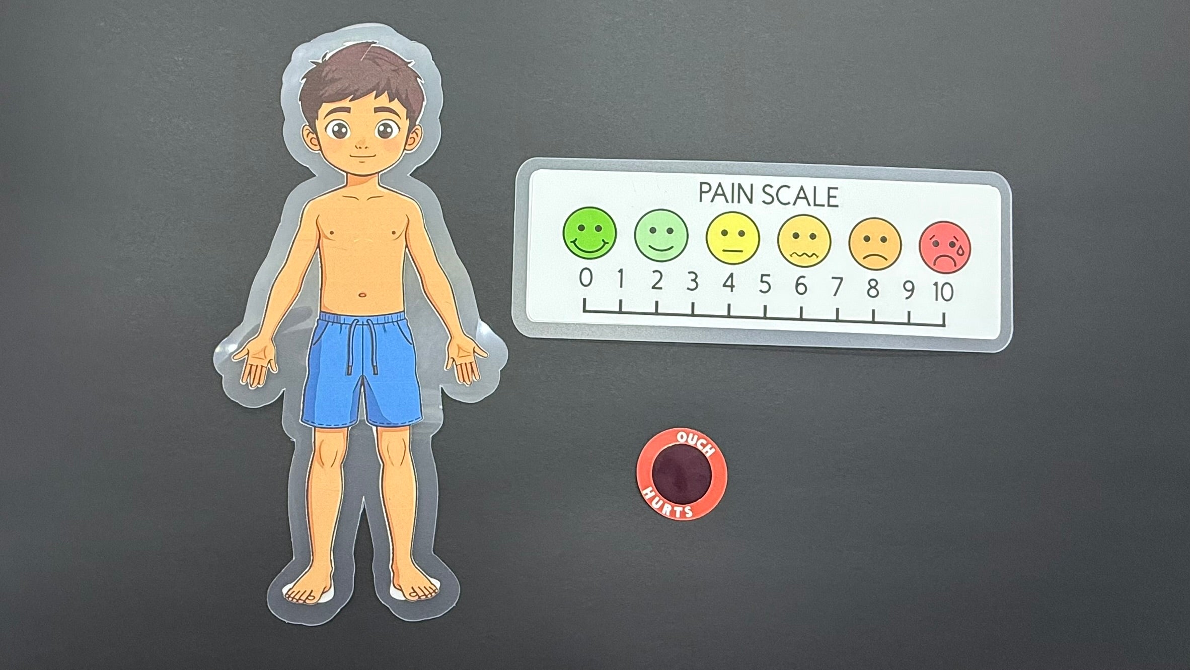 Ouchie Diagram Kit with Pain Scale Card