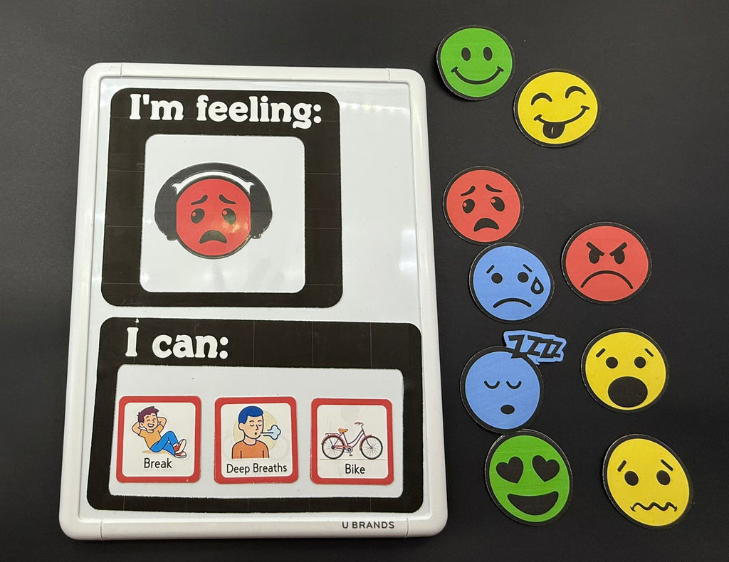 Zones of Regulation Emoji Faces with Headphones