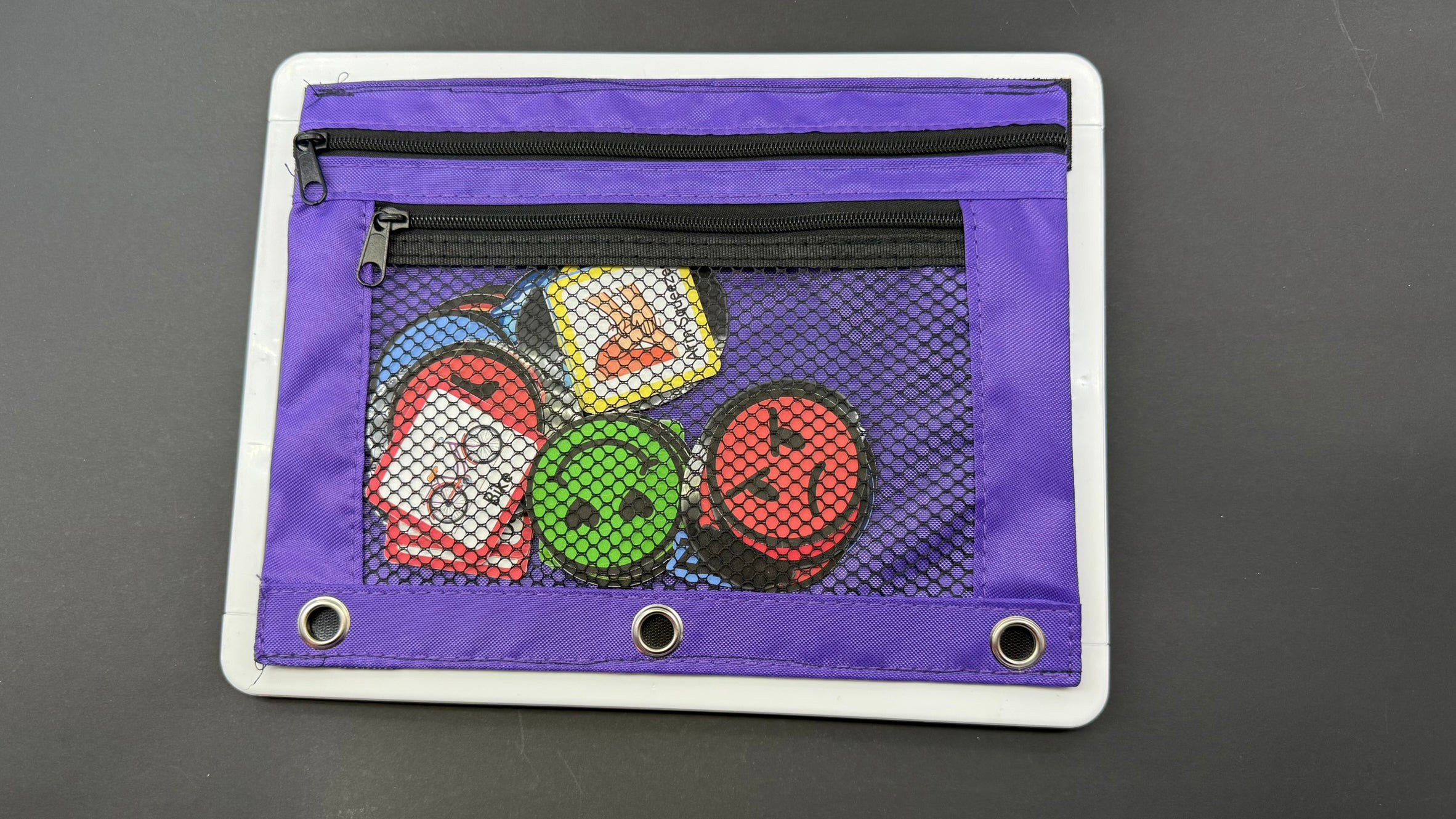 Magnetic Icon Board with Magnets and Zip Pouch