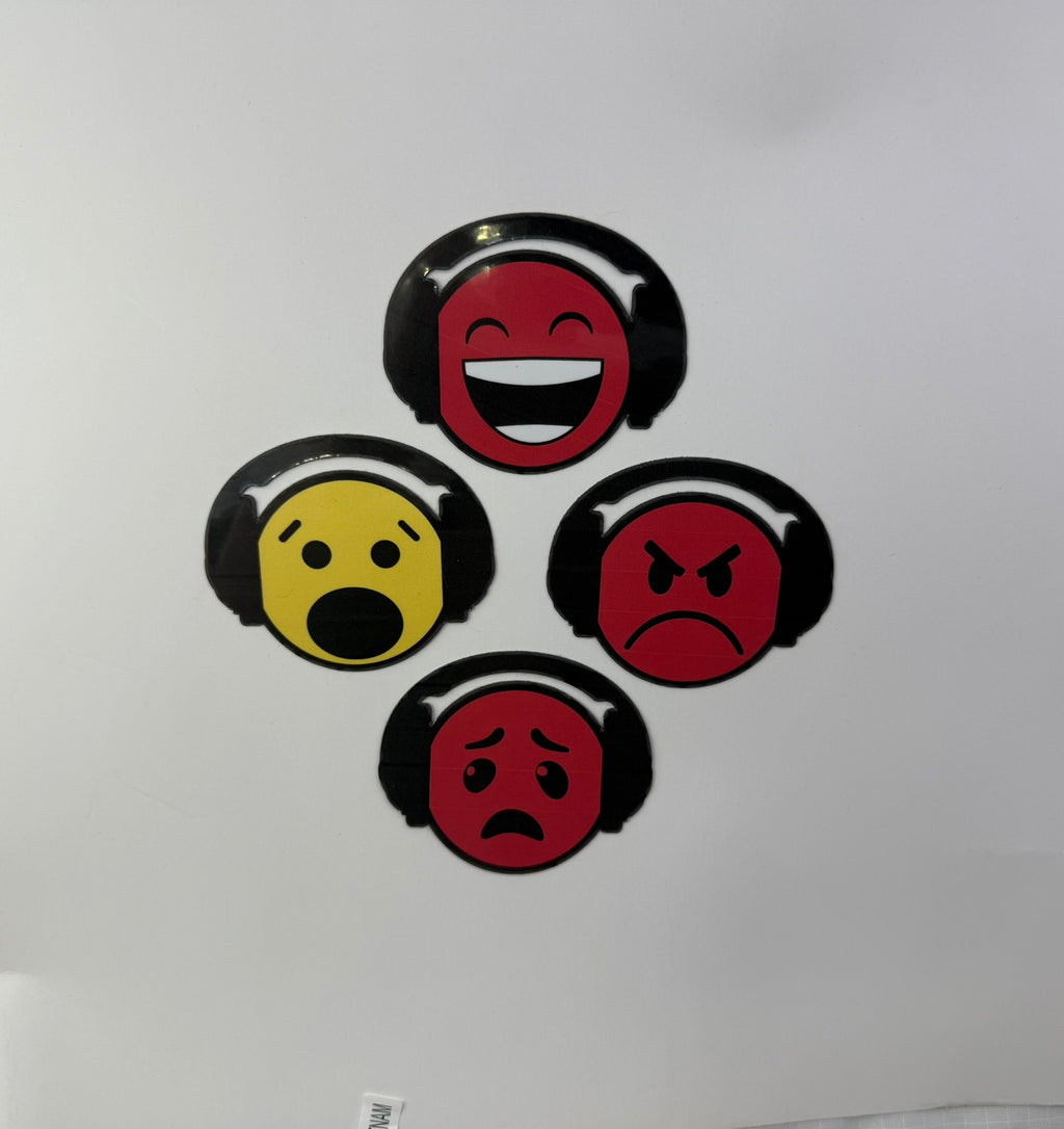 Zones of Regulation Emoji Faces with Headphones