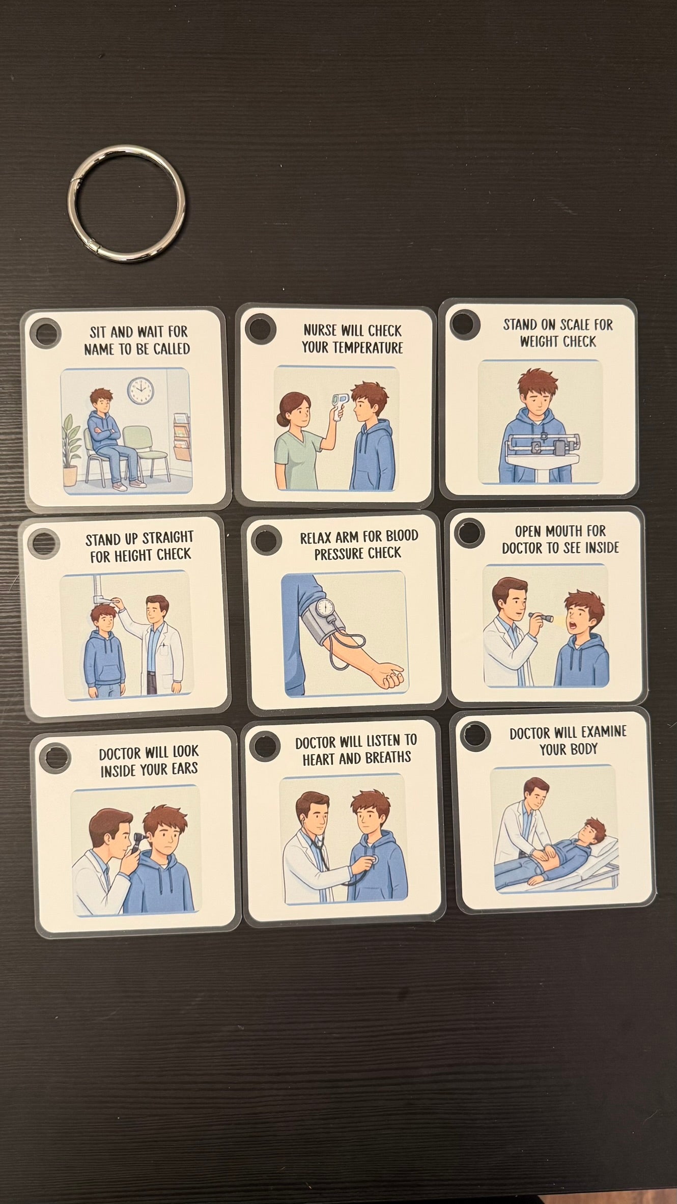 Doctor Visit Task Visual Guide Book (English or Spanish)