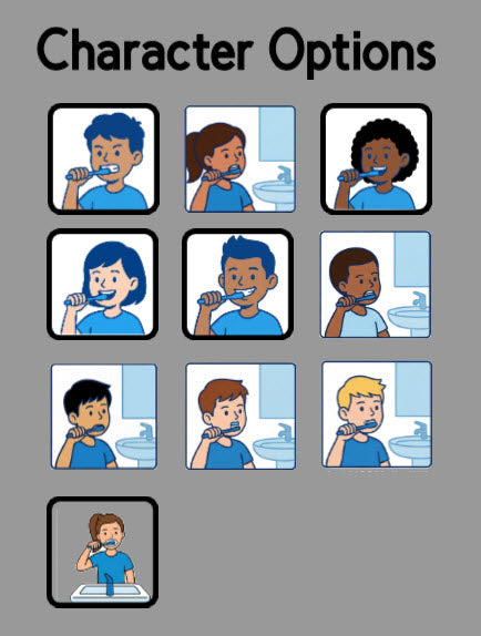 Brushing Teeth Visual Guide